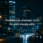 Professional cinematic LUTs designed for dark, moody and film-inspired edits.